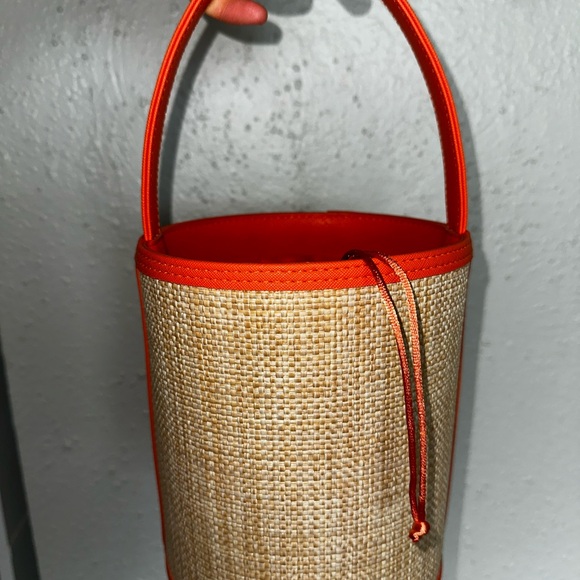 Handbags - Stylish Orange and Tan Women's Bucket Bag